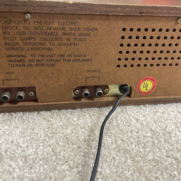 Sound Design 4469 AM FM Stereo Receiver 8 Track Recorder Lights Up Untested - Picture 10 of 10